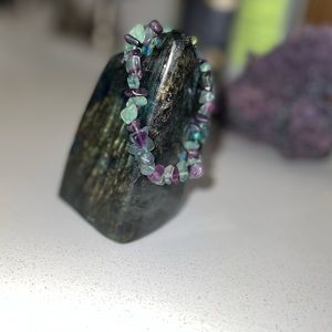 Rainbow Fluorite chip bracelet